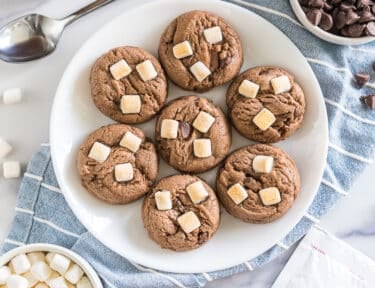 hot chocolate cookies on a plate