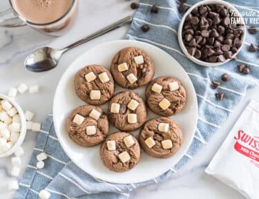 hot chocolate cookies on a plate