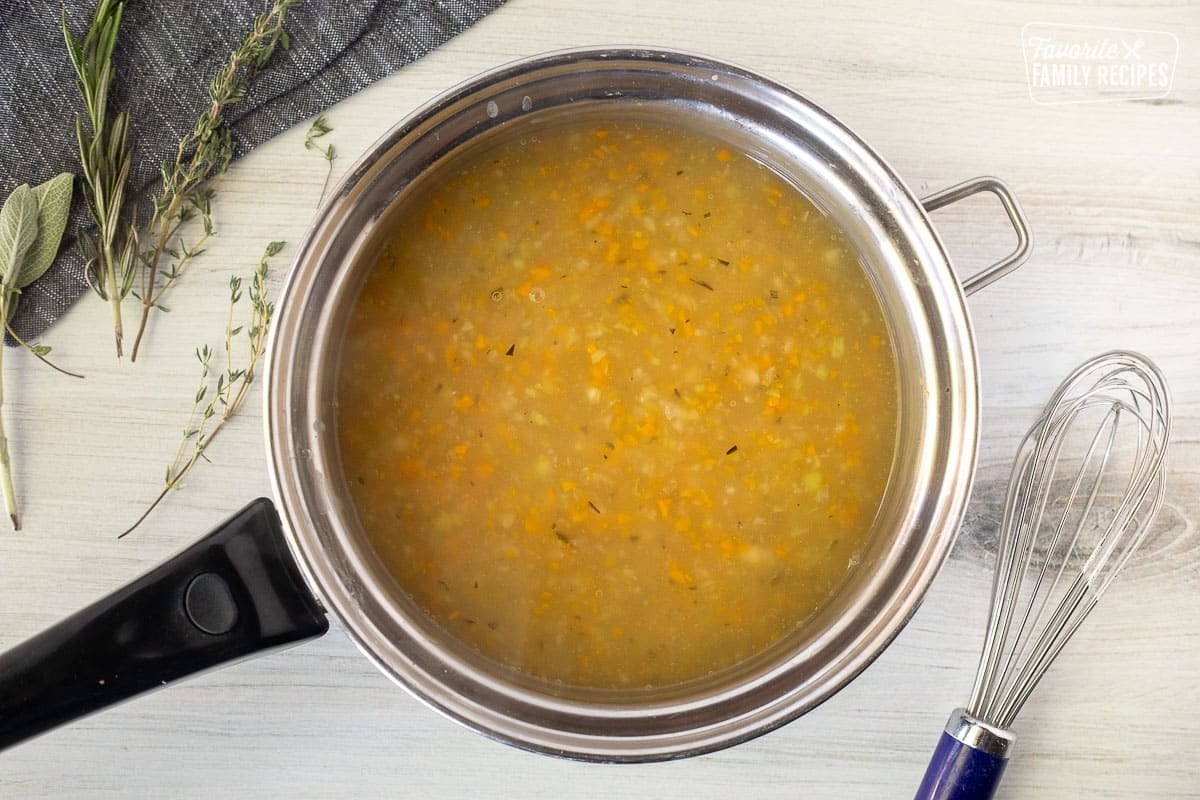 Pan with Turkey Breast Gravy.