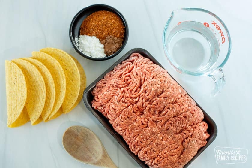 Ingredients to make Taco Bell meat