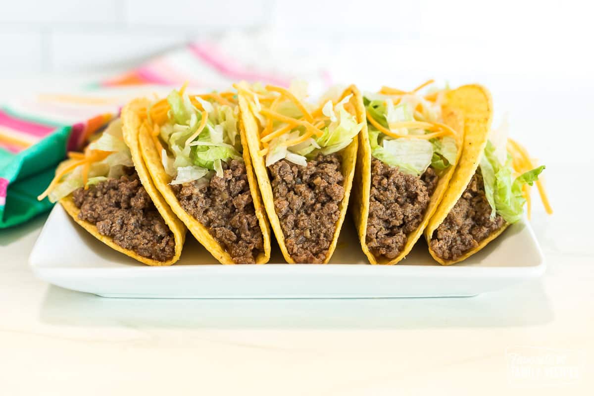 Homemade Taco Bell Tacos on a plate