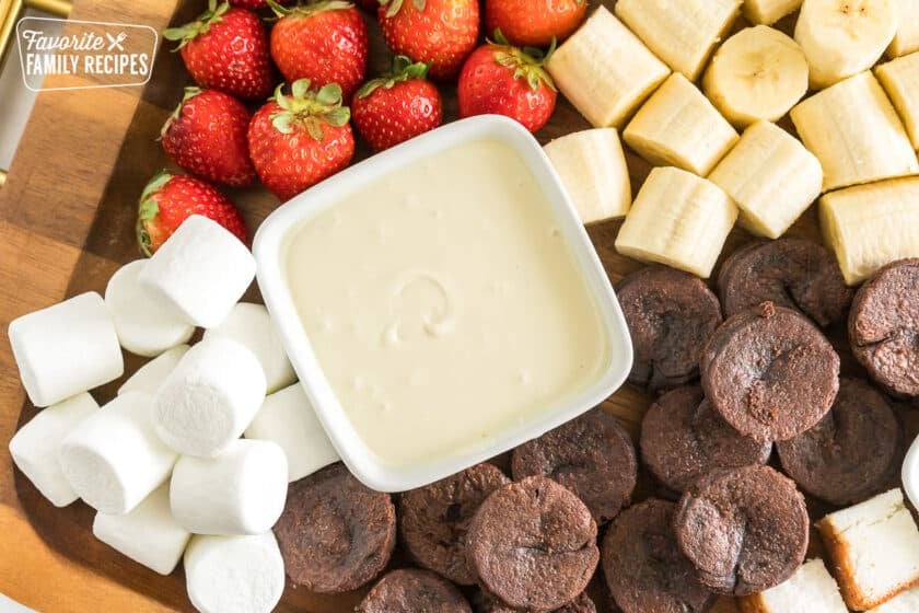 a bowl of melted white chocolate