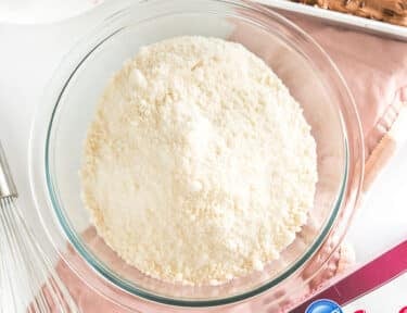 Homemade cake mix in a bowl.