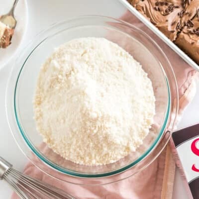 Homemade cake mix in a bowl.