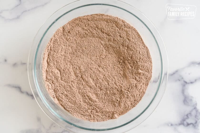 homemade hot chocolate mix in a large bowl