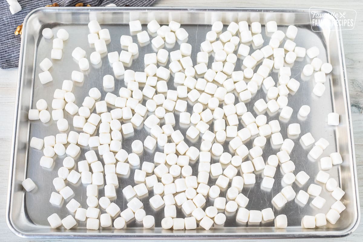 Sheet of mini marshmallows.