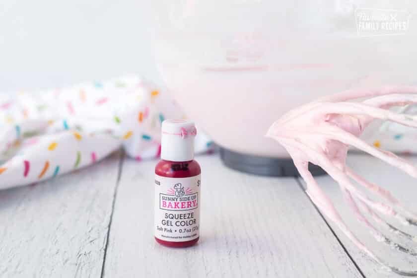 Pink Gel coloring for Sugar Cookie Bars.