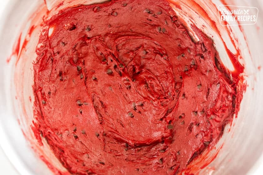 batter in a mixing bowl