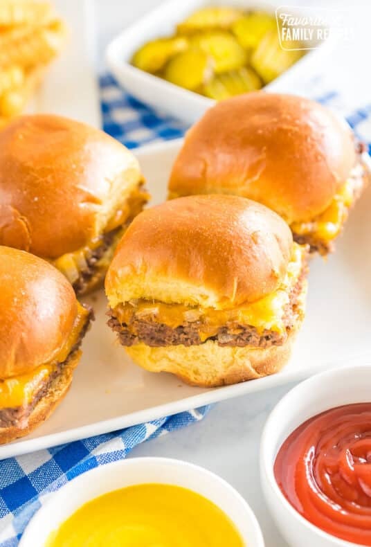 White Castle Sliders on a serving platter