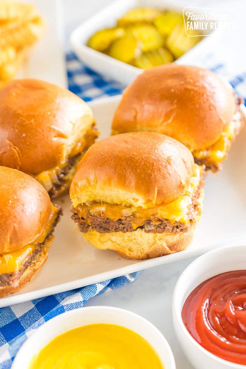 White Castle Sliders on a serving platter