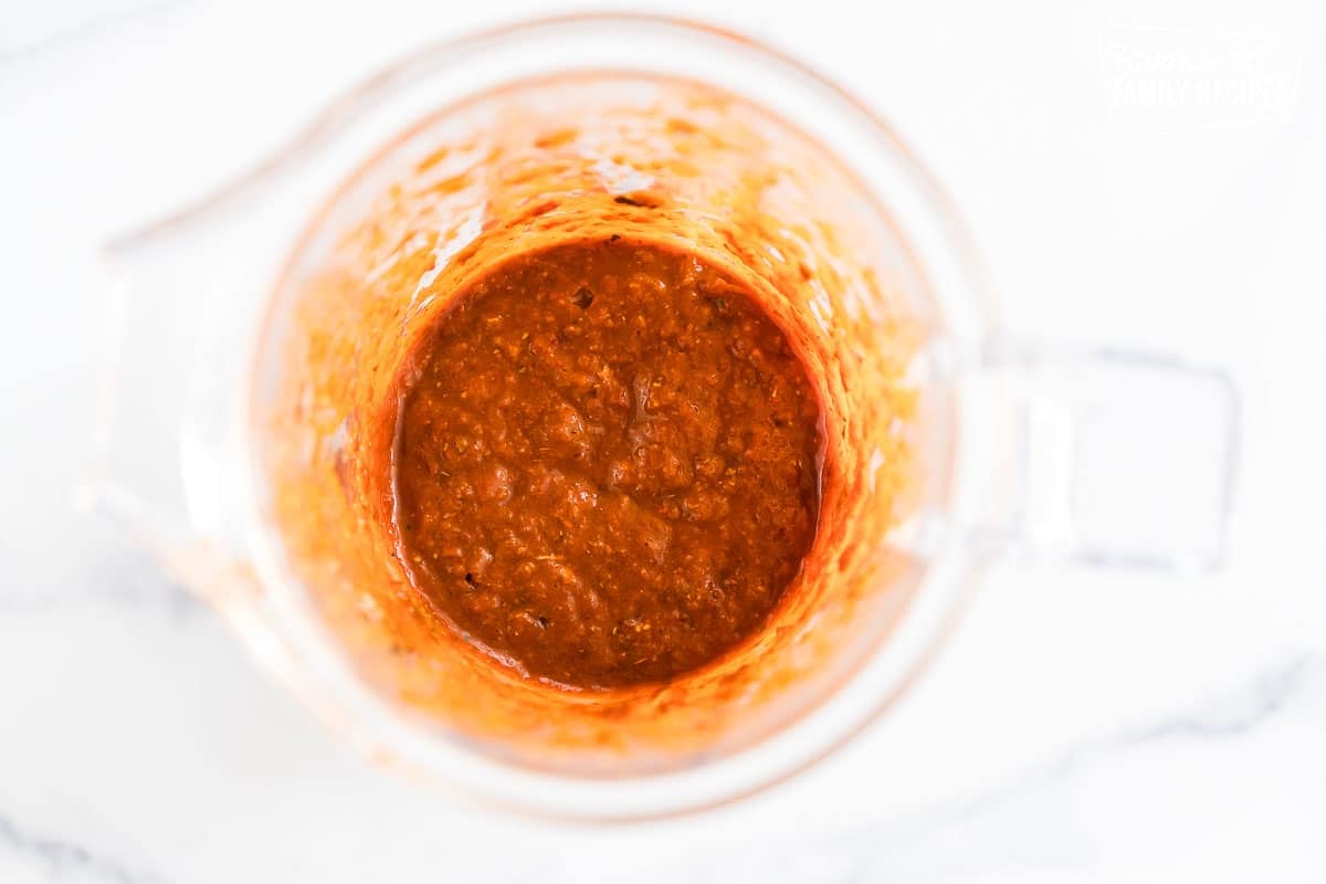 Marinade in a blender