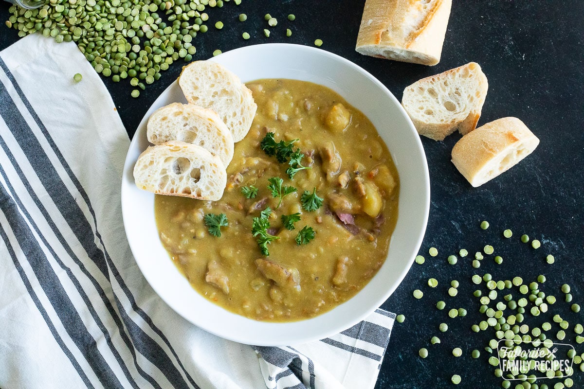 Crock Pot Split Pea Soup - Vegetarian - THIS IS NOT DIET FOOD