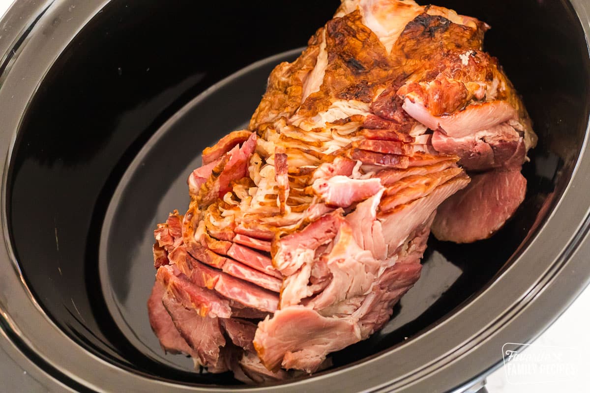 A ham bone in a Crock Pot to make soup.