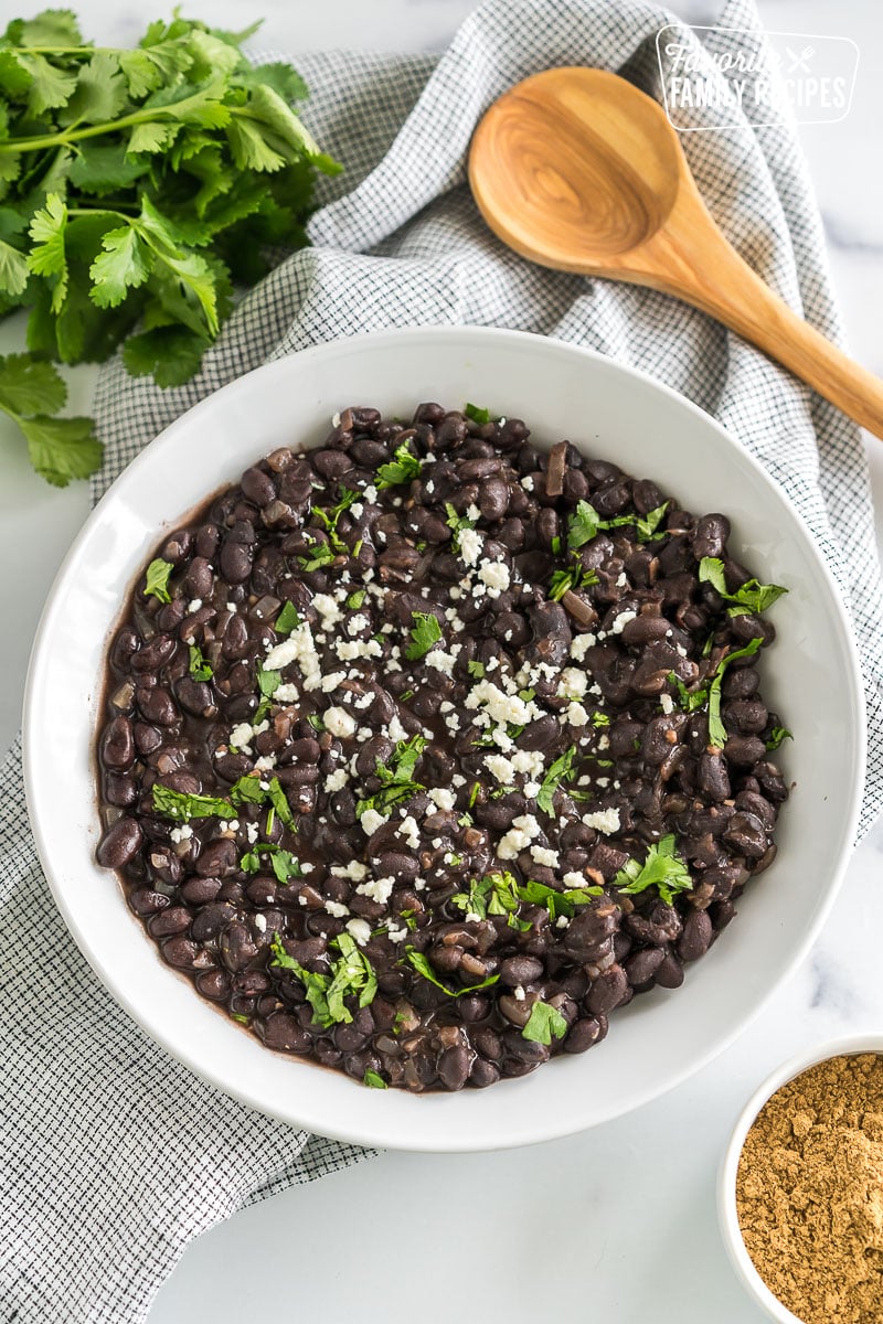 Mexican-Style Black Beans in a bowl.