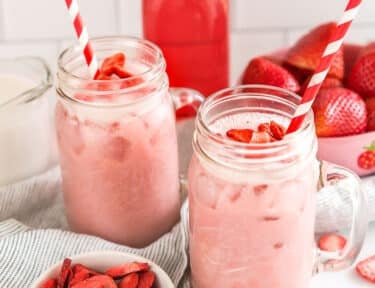 Starbucks Pink Drink in mason jars