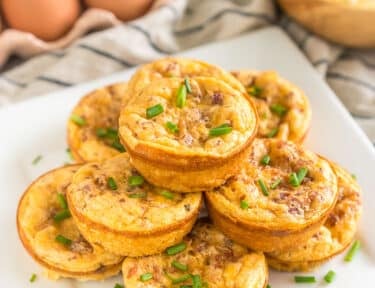 A stack of Starbucks Egg Bites on a plate