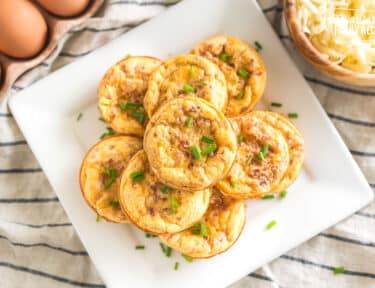 A stack of Starbucks Egg Bites on a plate