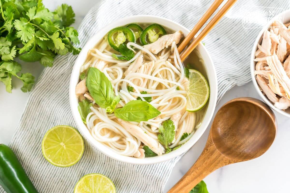 A bowl of Chicken Pho