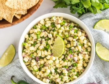 A bowl of Chipotle Corn Salsa