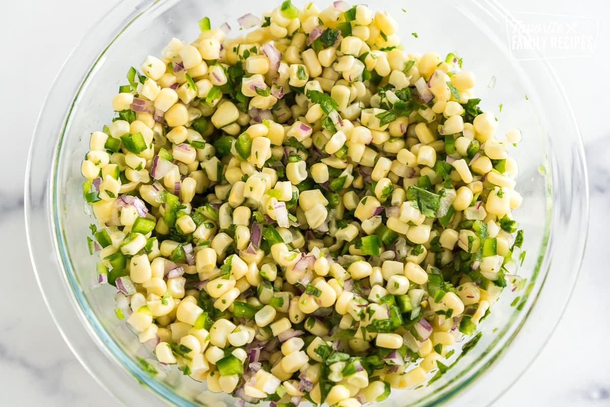 Corn Salsa in a large bowl