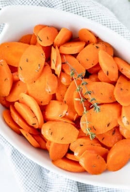 Glazed Carrots in a dish.