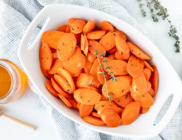 Glazed Carrots in a dish.