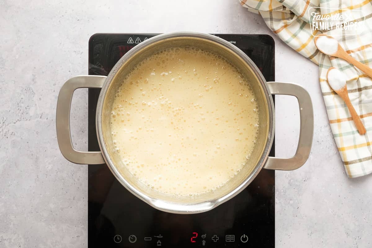 Yogurt Pancake Syrup Boiling