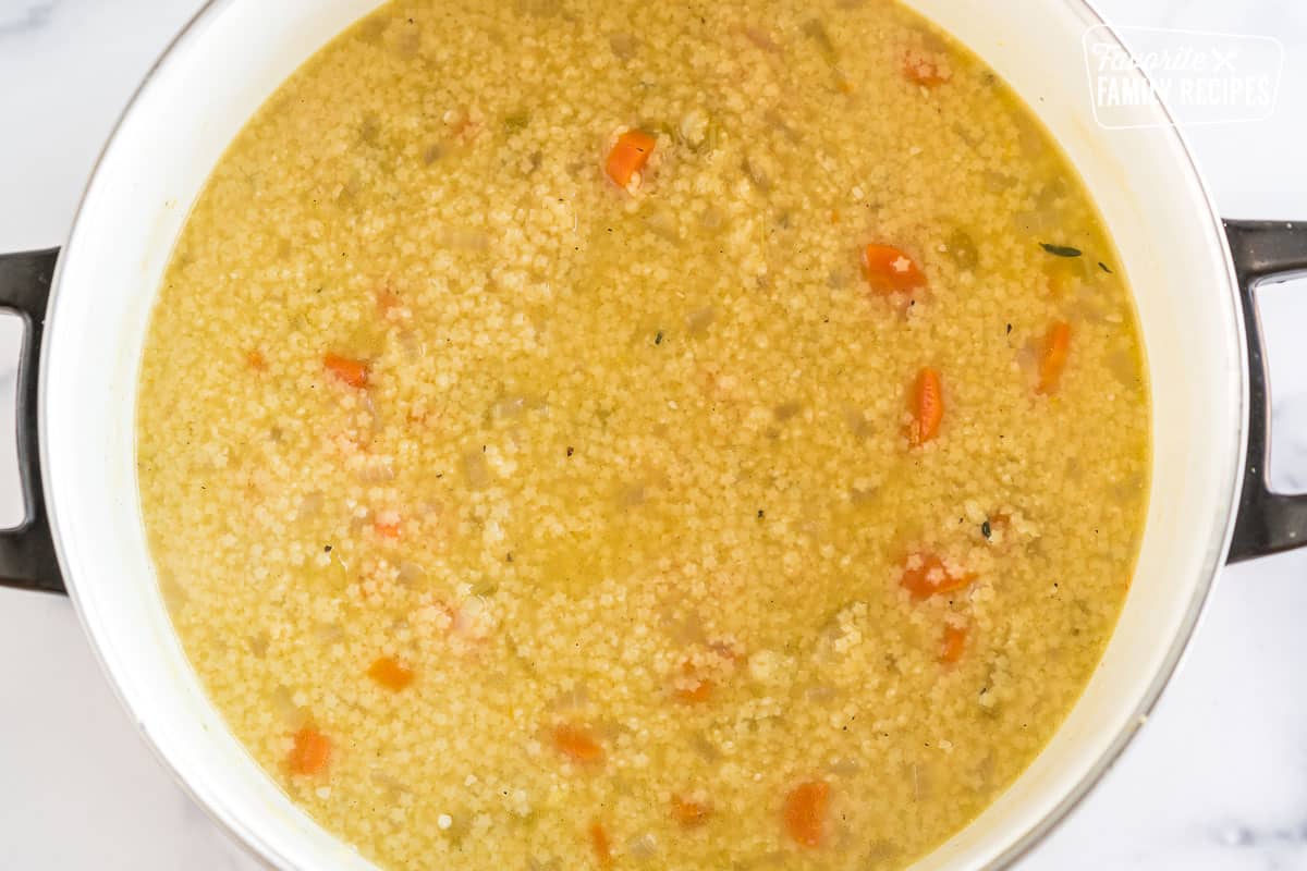 Pastina Soup in a pot