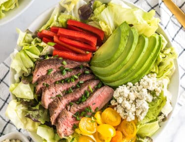A Steak Salad in a bowl
