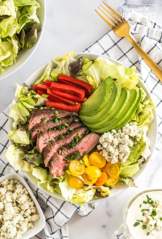 A Steak Salad in a bowl