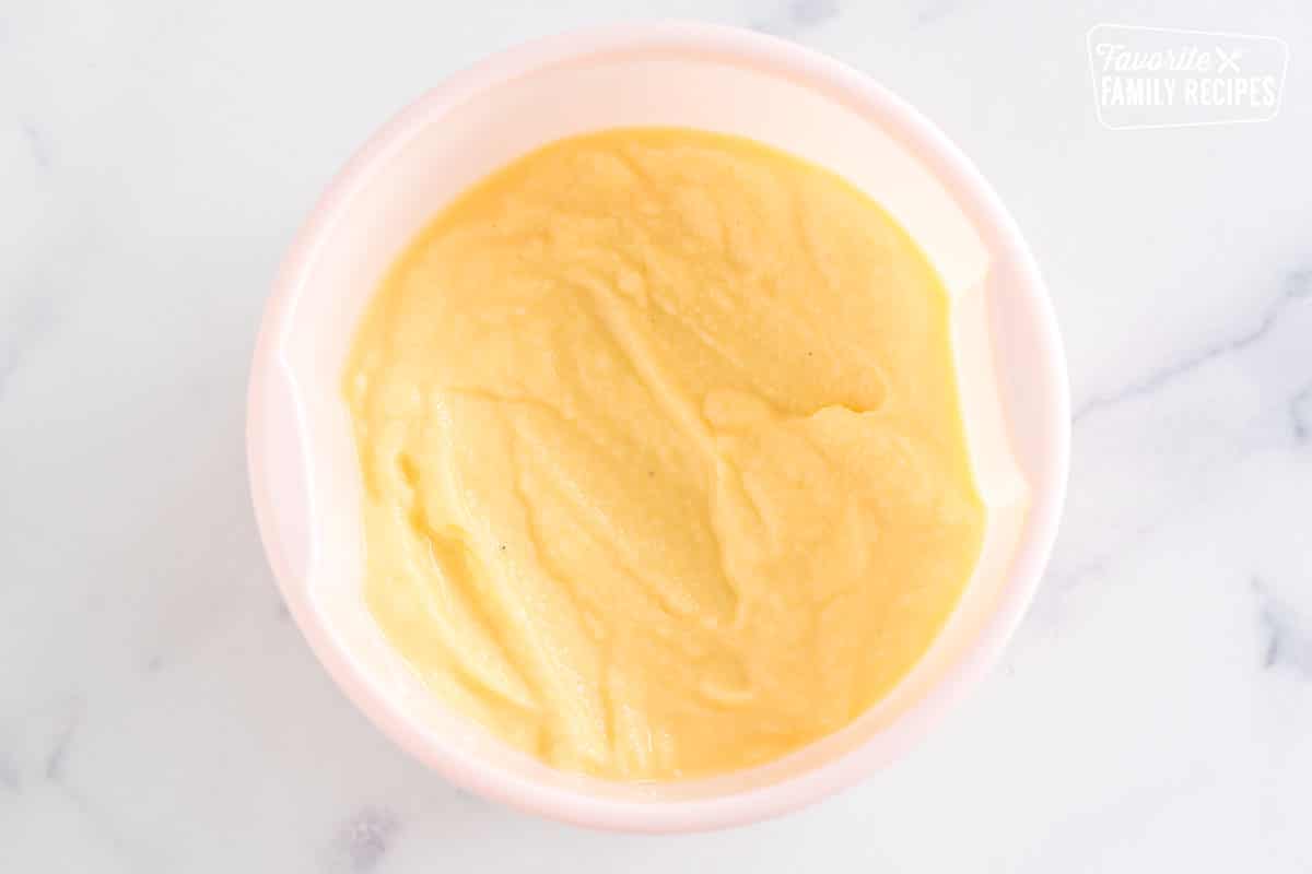 Dole Whip mixture in a container