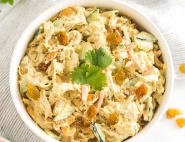 Thai Chicken Salad in a bowl.