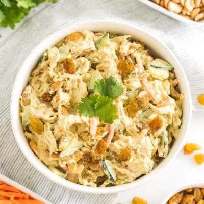 Thai Chicken Salad in a bowl.