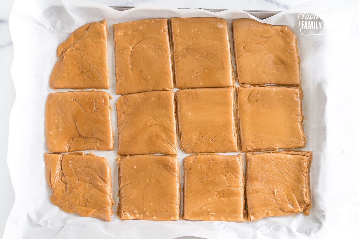toffee cut into squares