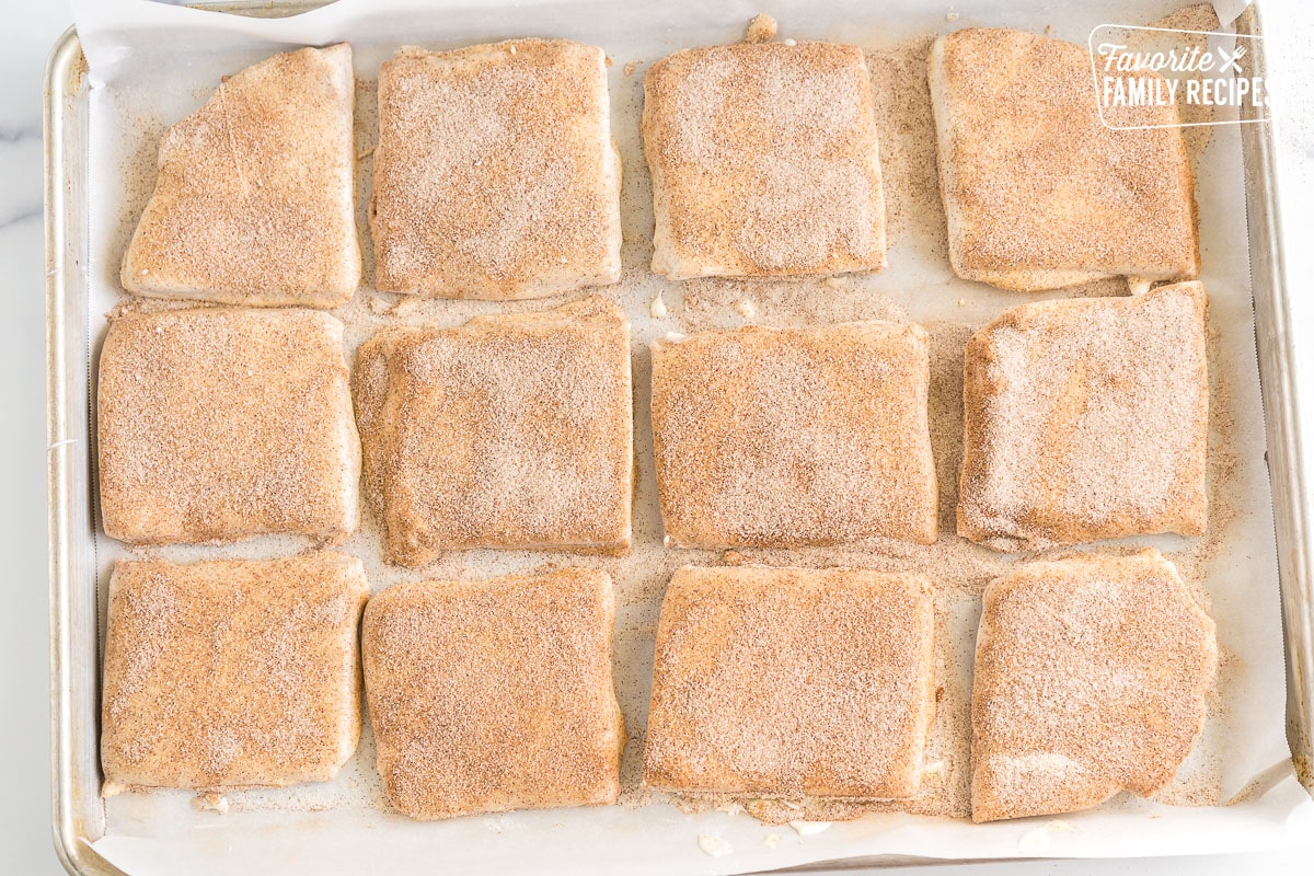 churro toffee on a baking sheet