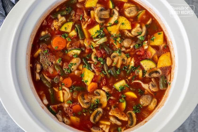 Weight Loss Magic Soup in a crock pot.
