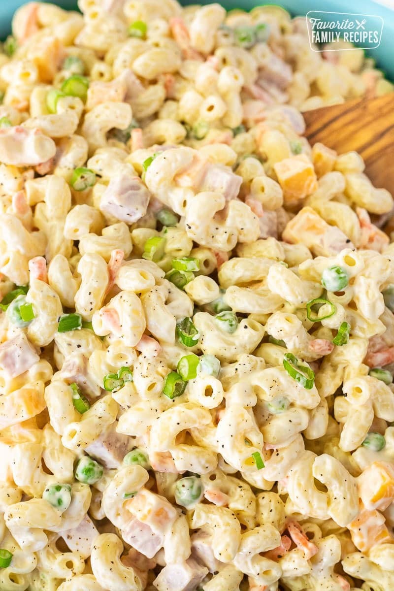 Macaroni Salad in a bowl.