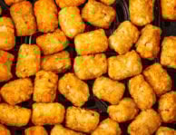 Single layer of Tater Tots in the Air Fryer.