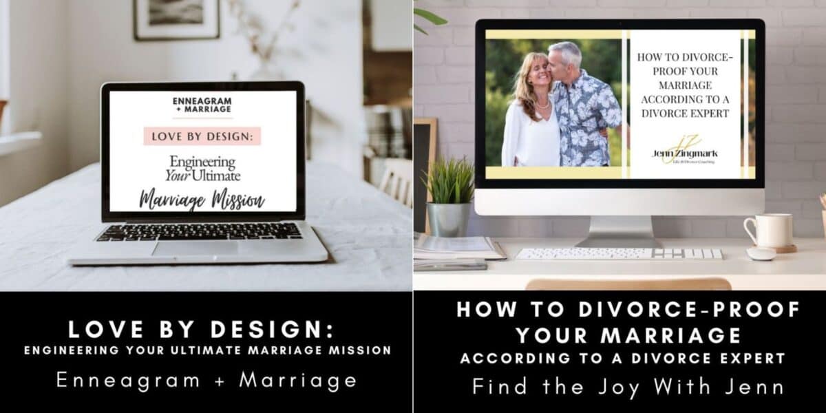 Image showing a marriage bundle including pdfs and printables to help couples strengthen their marriage. This shows samples of the documents and prinatbles included. 