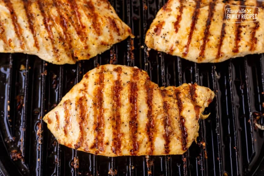 Grilled lemon pepper chicken breasts.
