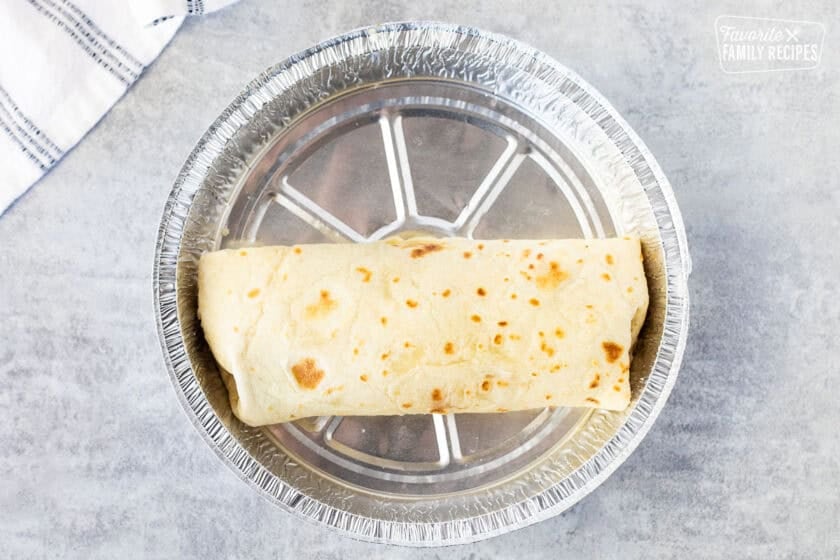 Rolled sweet pork burrito.