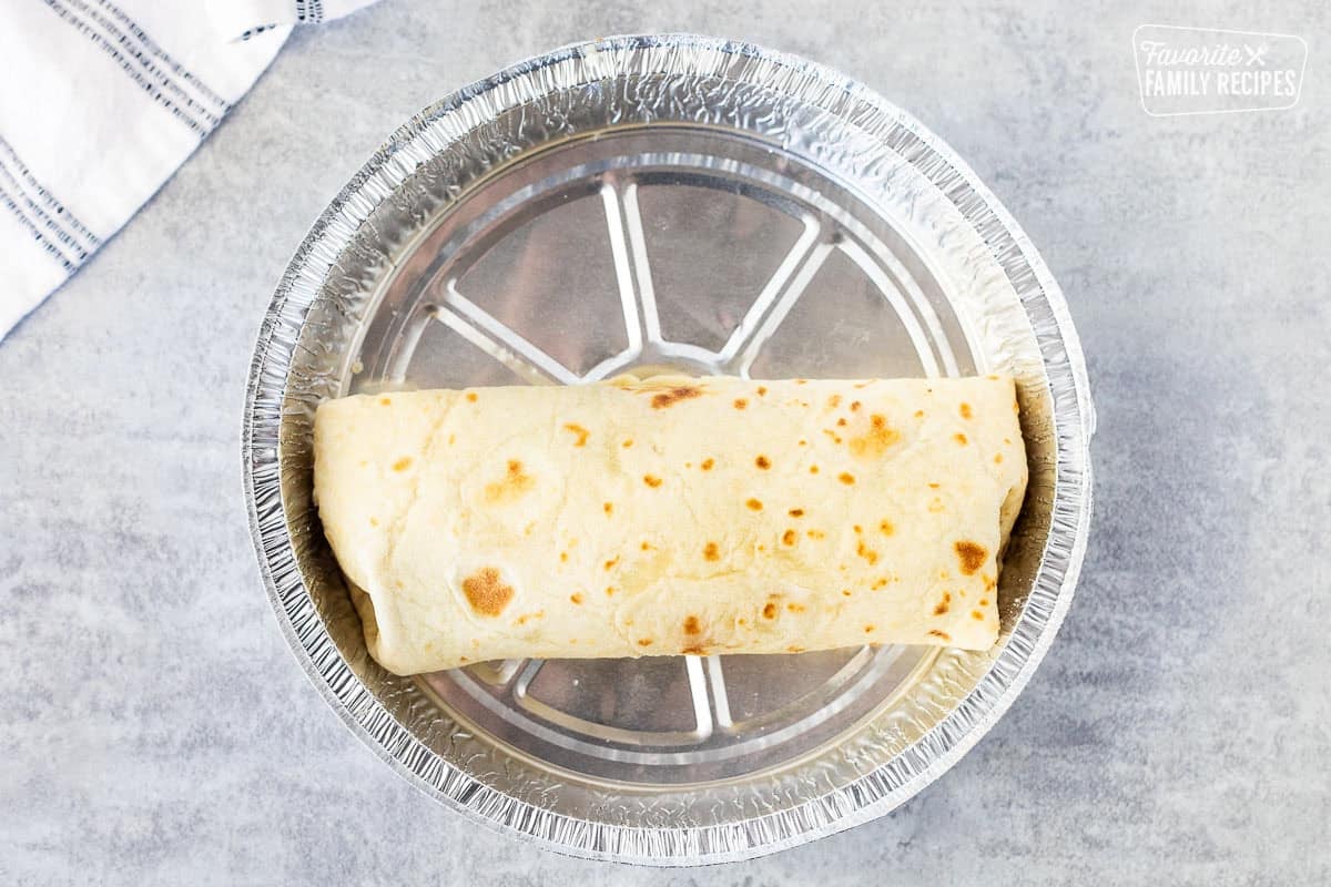 Rolled sweet pork burrito.