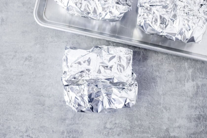 Wrapped Cajun foil packet.