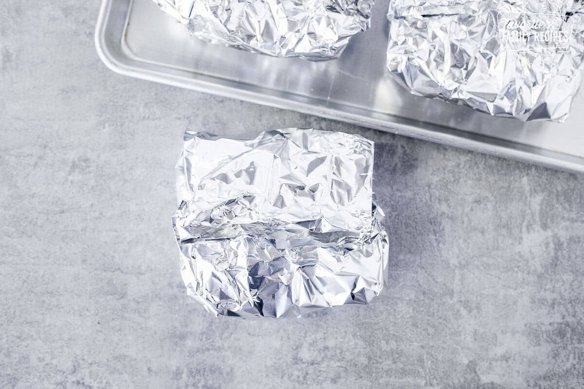 Wrapped Cajun foil packet.
